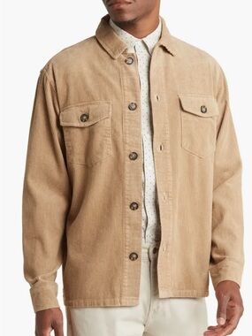 Nordstrom RDI Men’s Corduroy Shirt Jacket Shacket - Camel Tan size L large